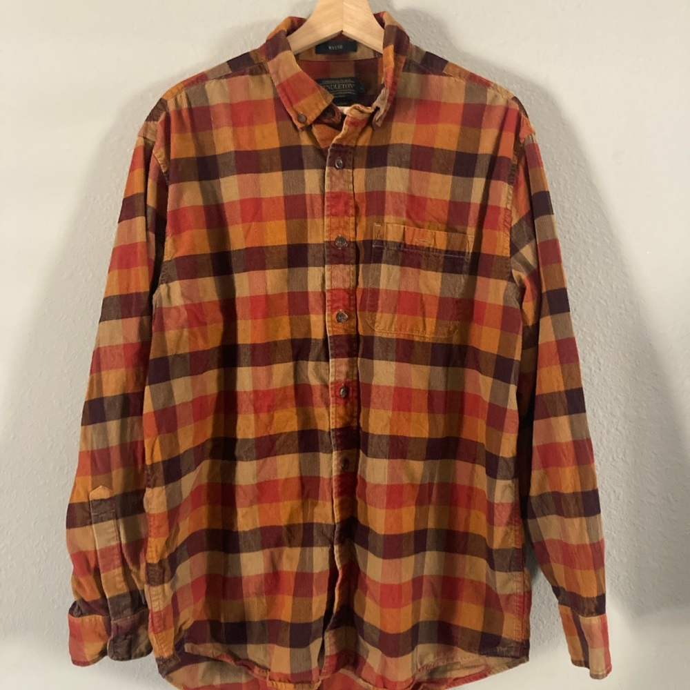 Men’s Large Pendleton Orange Button Down Shirt